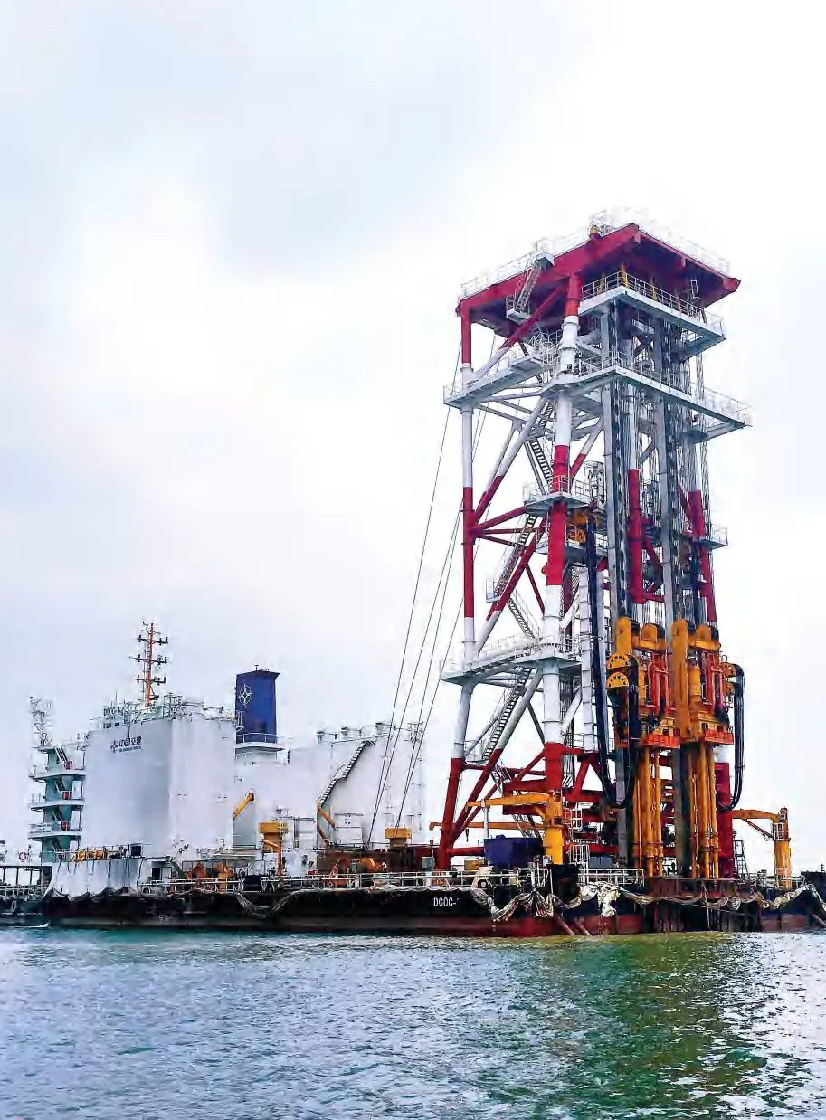 Deep cement mixing and drilling vessel